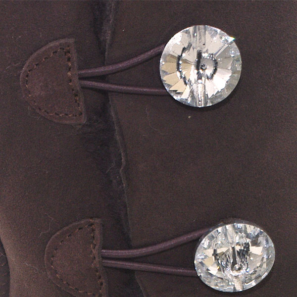 Crystal Button Wraps Ugg Boots Chocolate