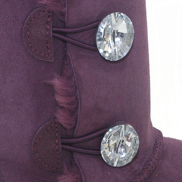 Crystal Button Wraps Ugg Boots Plum