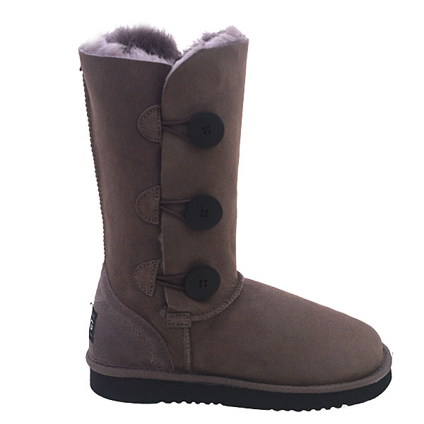 Tall Three Button Wraps Ugg Boots Mink