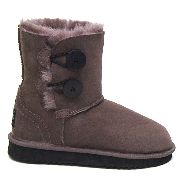 Two Button Wraps Ugg Boots - Mink
