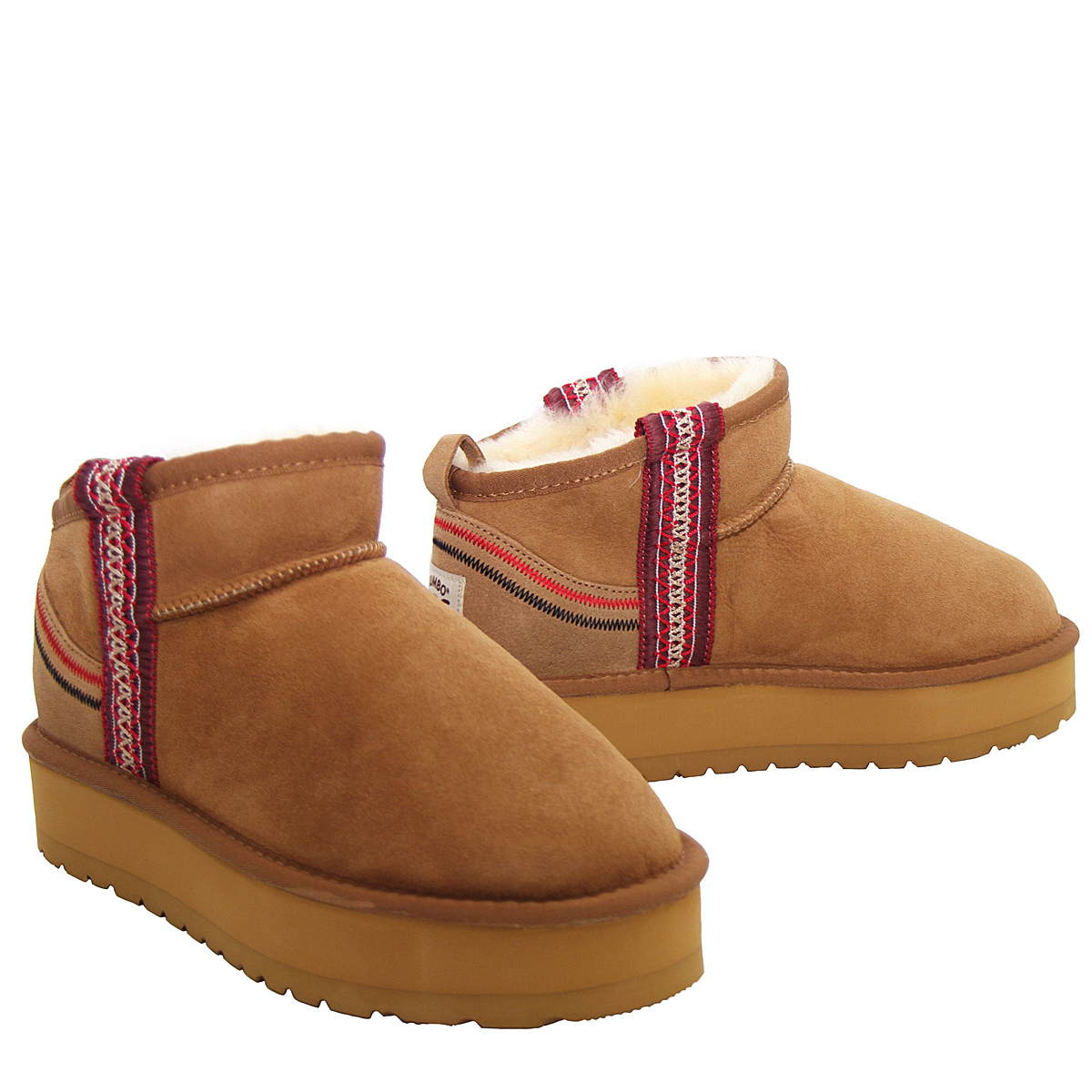 Boho Mini Platform Ugg Boots – Chestnut