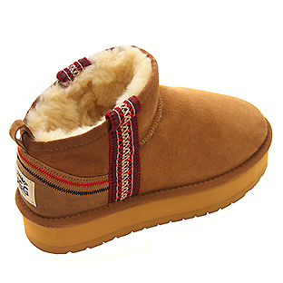 Boho Mini Platform Ugg Boots – Chestnut