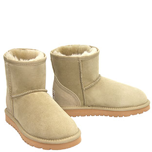Deluxe Classic Mini Ugg Boots - White Olive
