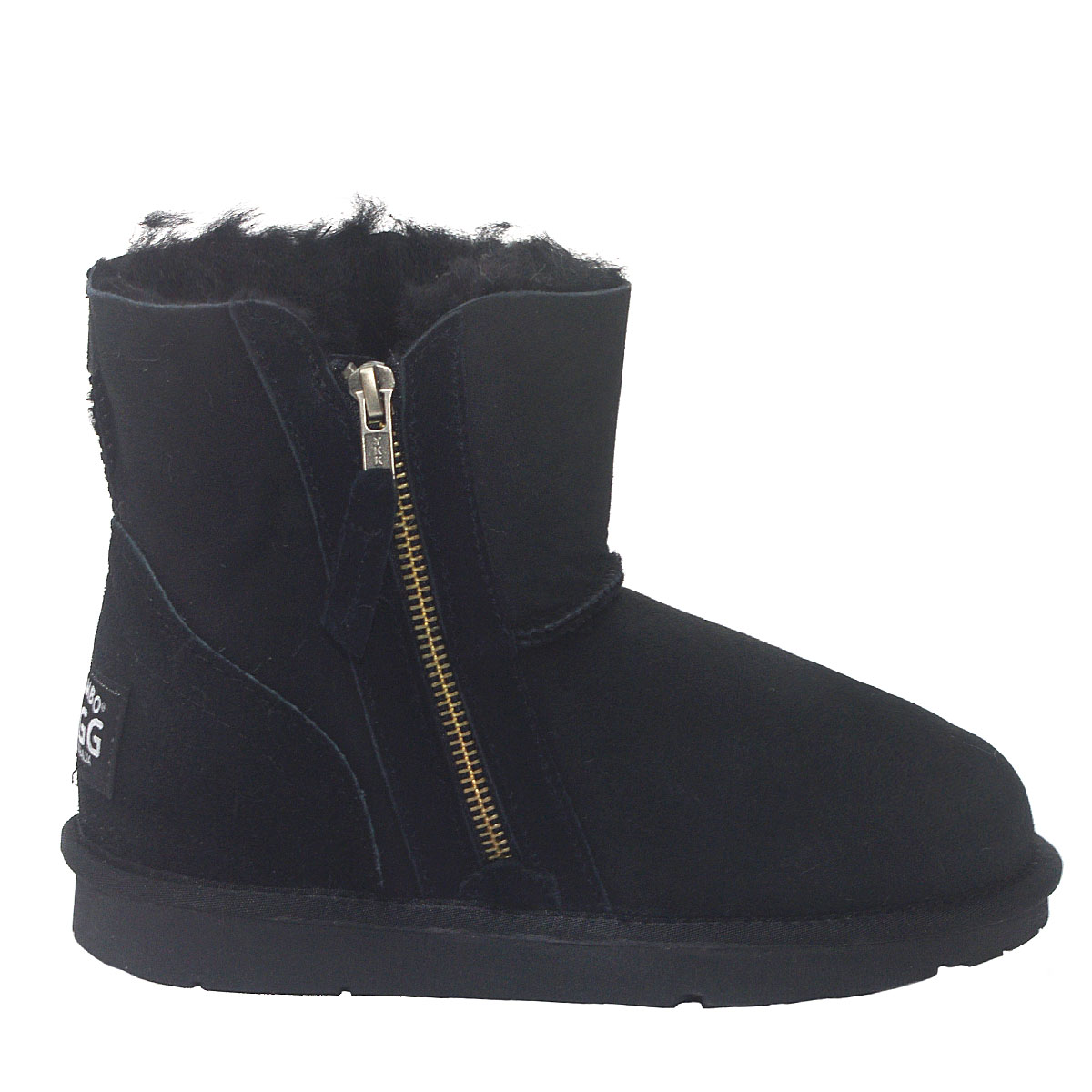 Classic Mini Zip Ugg Boots - Black