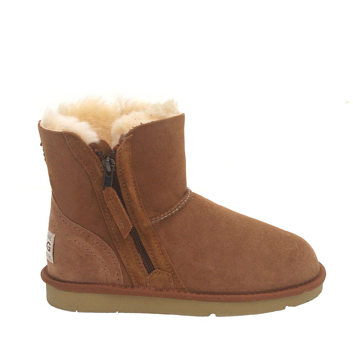 Classic Mini Zip Ugg Boots - Chestnut