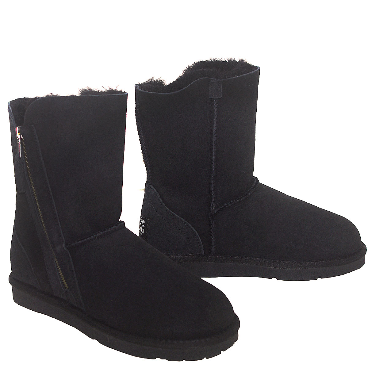 Zip Classic Short Ugg Boots - Black