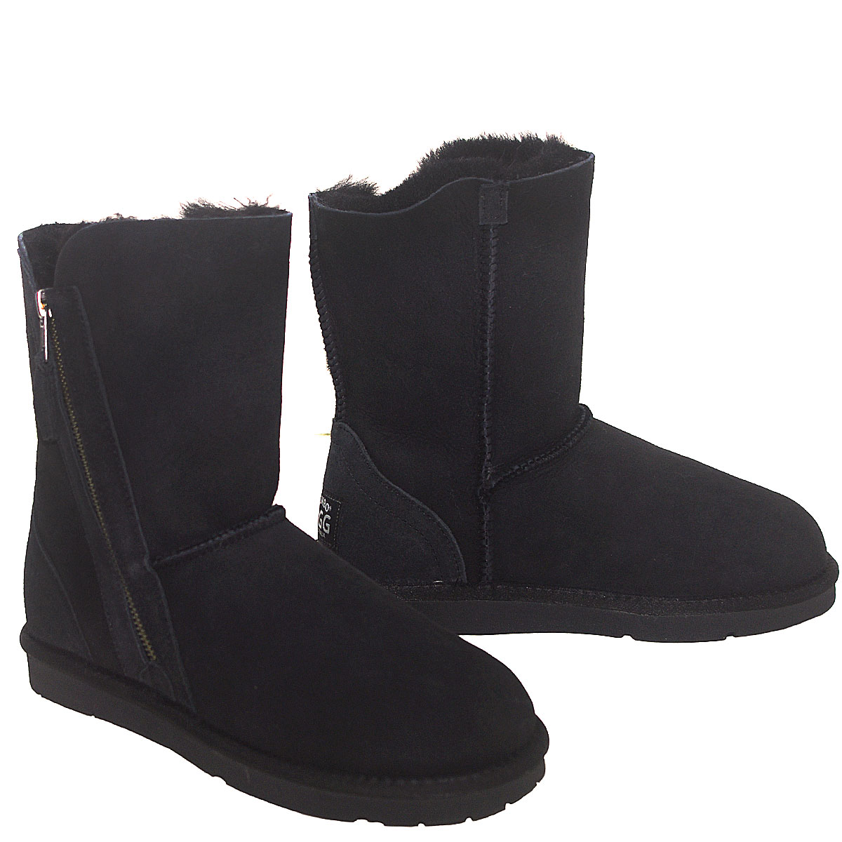 Zip Ugg Boots Black