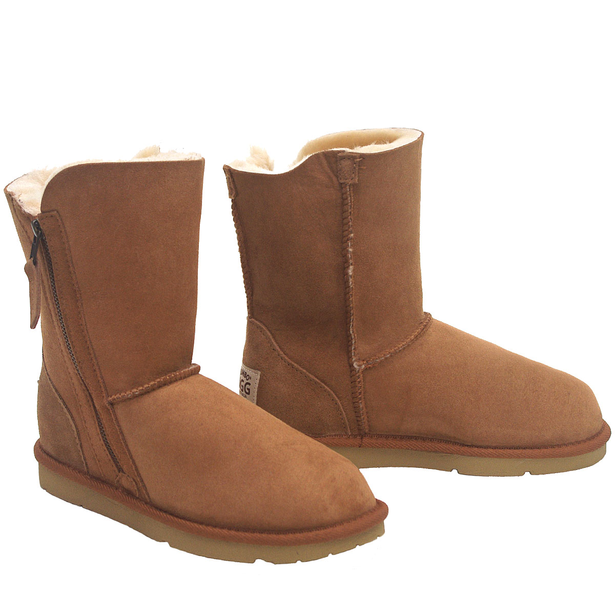 Zip Classic Short Ugg Boots - Chestnut