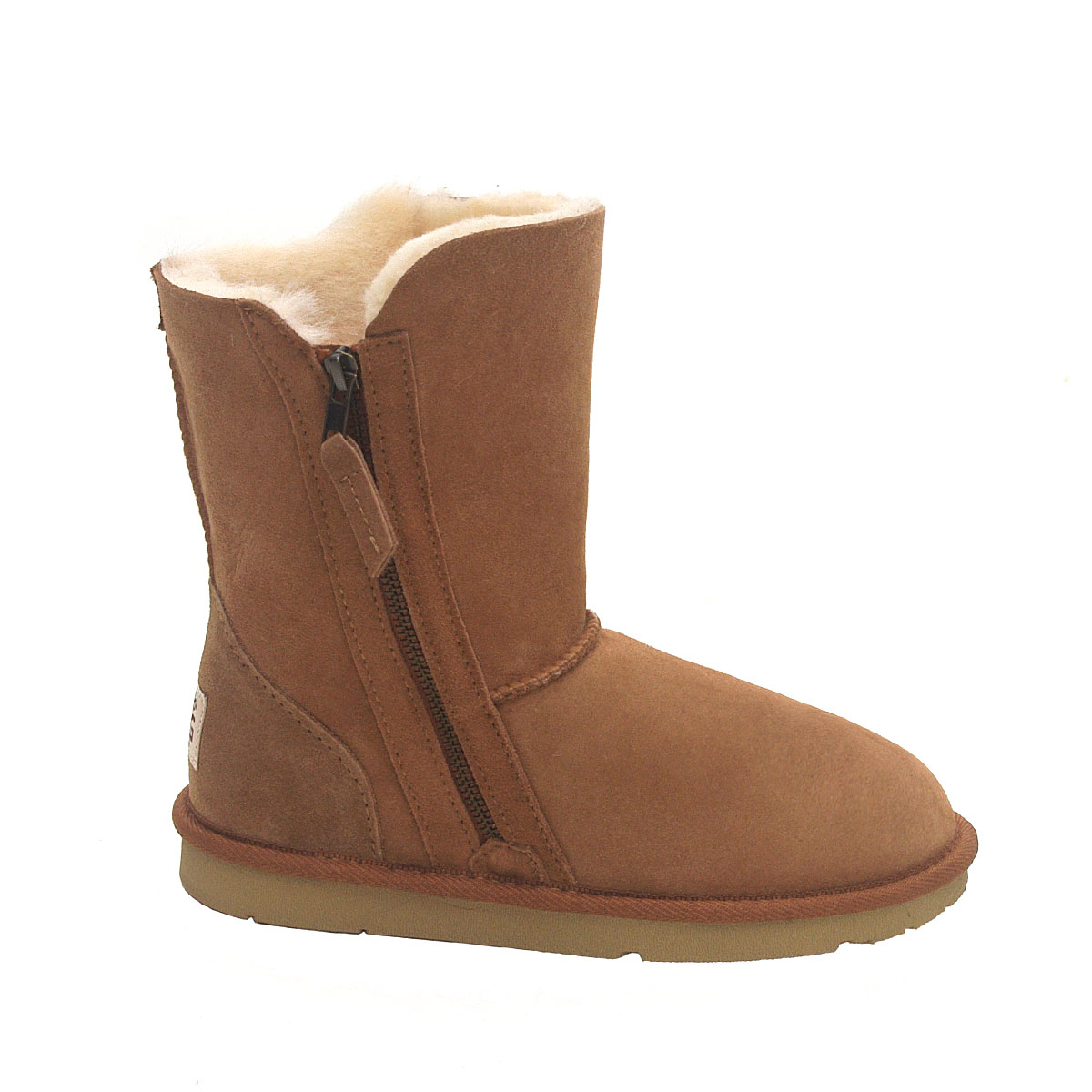 Zip Classic Short Ugg Boots - Chestnut