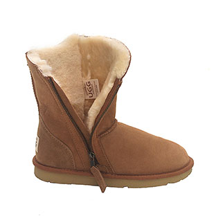 Zip Classic Short Ugg Boots - Chestnut