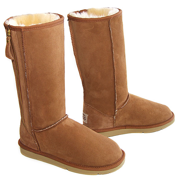 Classic Tall Zip Ugg Boots - Chestnut