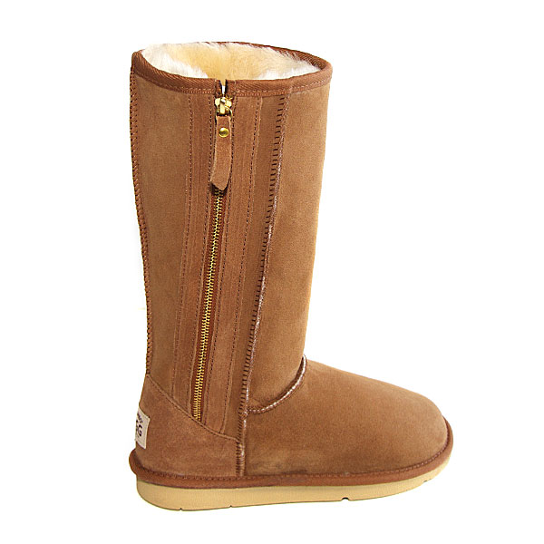 Classic Tall Zip Ugg Boots - Chestnut