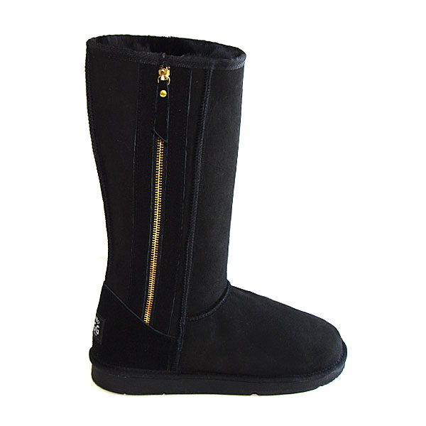 Classic Tall Zip Ugg Boots - Black
