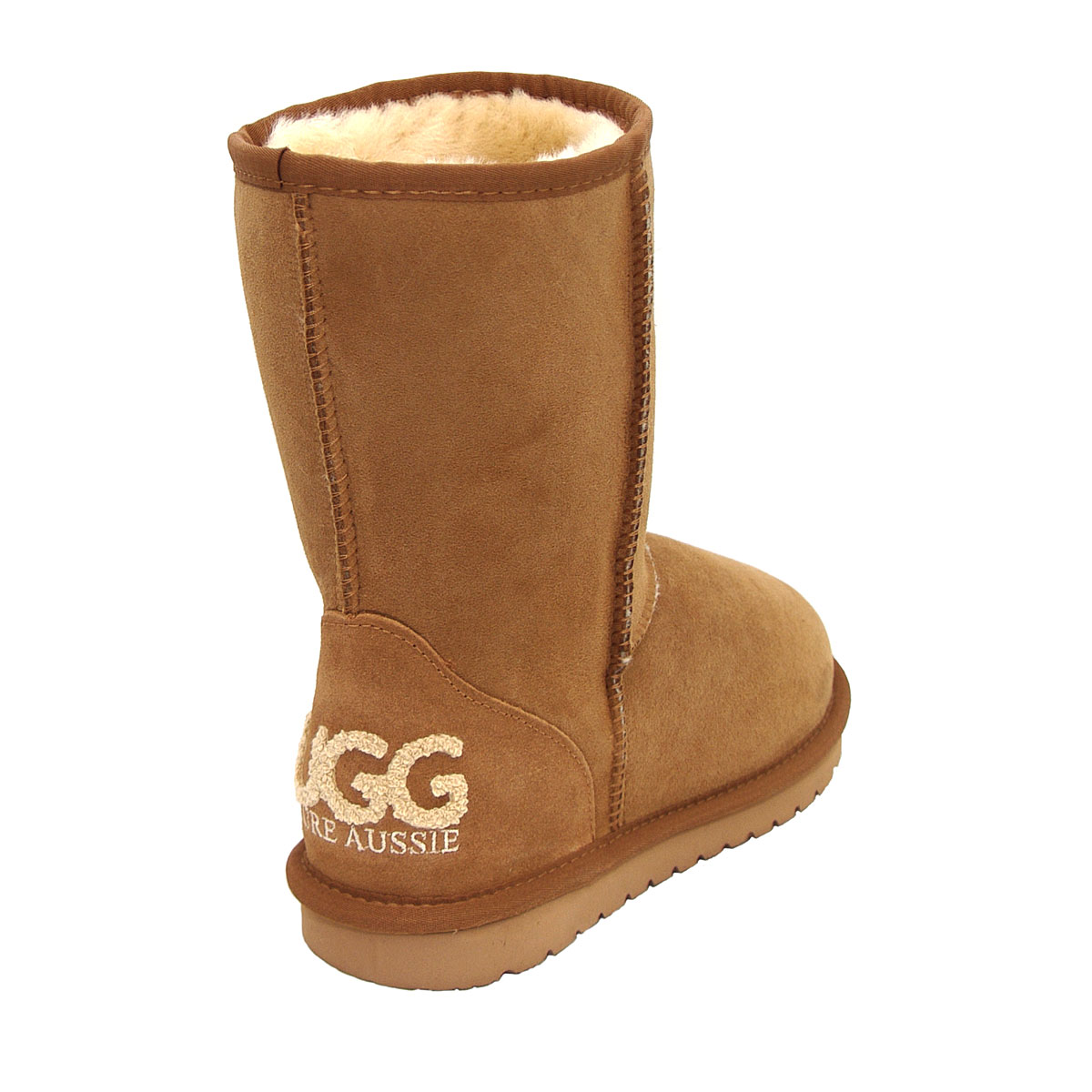 Deluxe Signature Short Ugg Boots – Chestnut