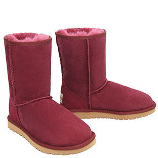 Deluxe Classic Short Ugg Boots - Bordeaux