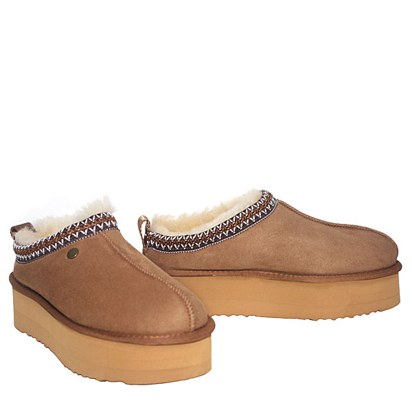 Jerena Platform Scuffs Chestnut}