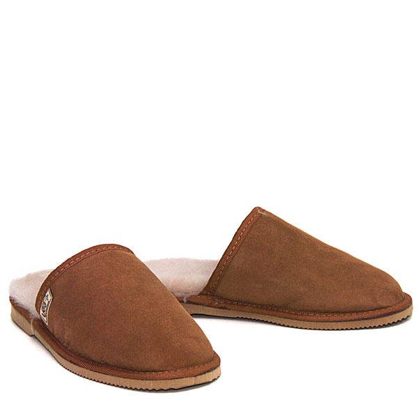 Mens Comfort Scuffs Chestnut