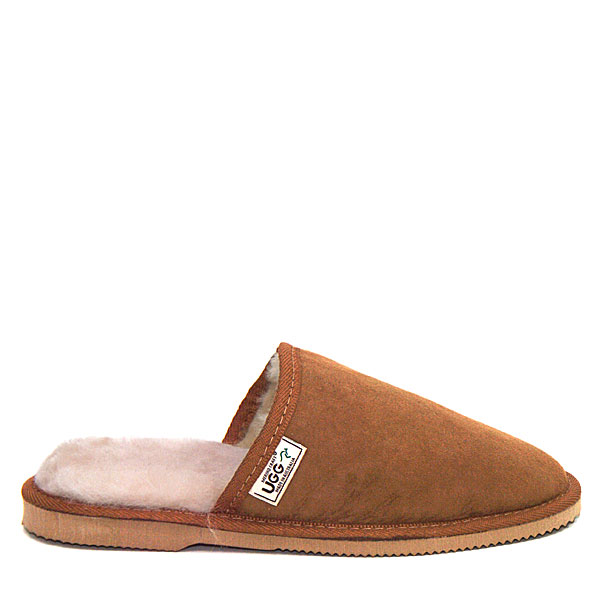 Mens Comfort Scuffs Chestnut