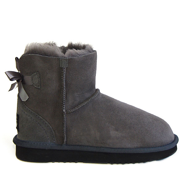 Mini Metro Bow Ugg Boots - Grey