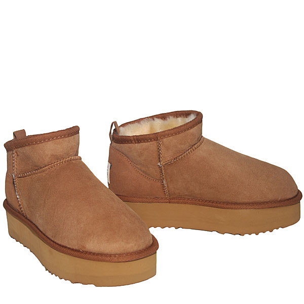 Oxford Mini Platform Ugg Boots - Chestnut