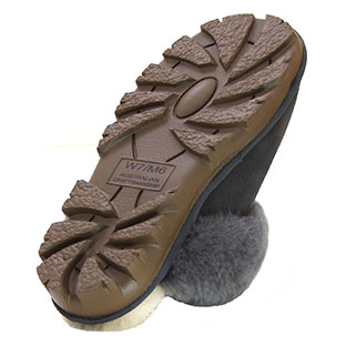 Luxe Ridge Sheepskin Scuffs Grey