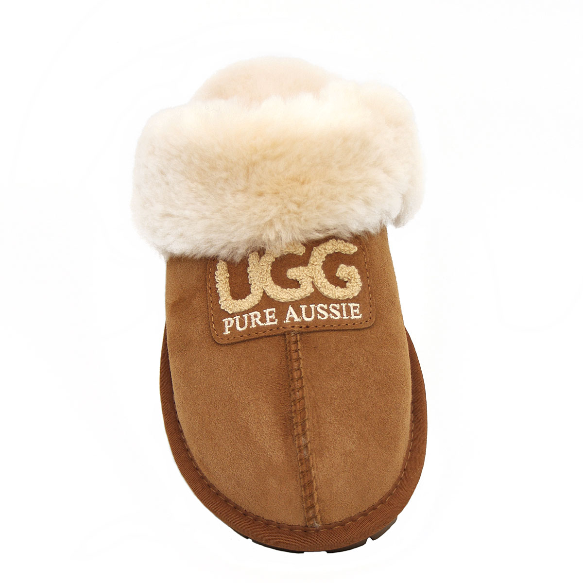 Ridge Signature Sheepskin Scuffs Chestnut