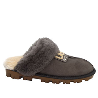 Ridge Signature Sheepskin Scuffs Grey