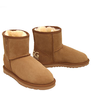 Deluxe Signature Mini Ugg Boots - Chestnut