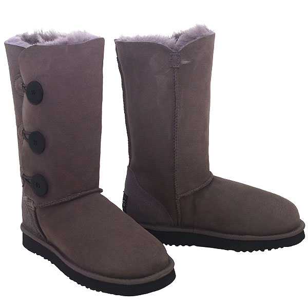 Tall Three Button Wraps Ugg Boots Mink