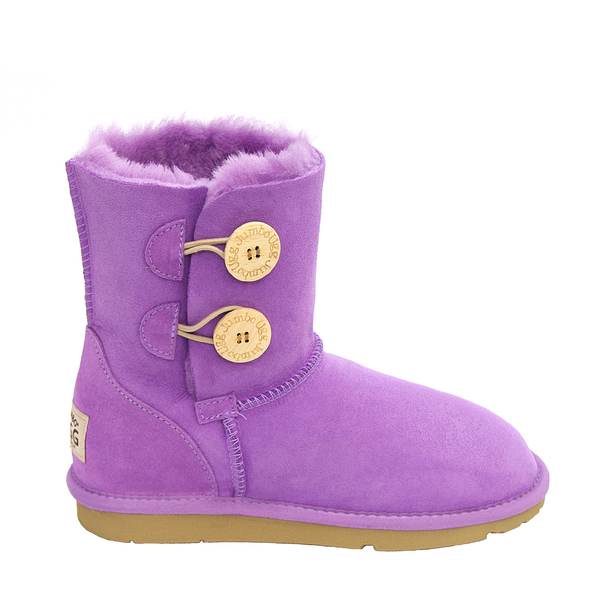 Two Button Wraps Ugg Boots - Lilac