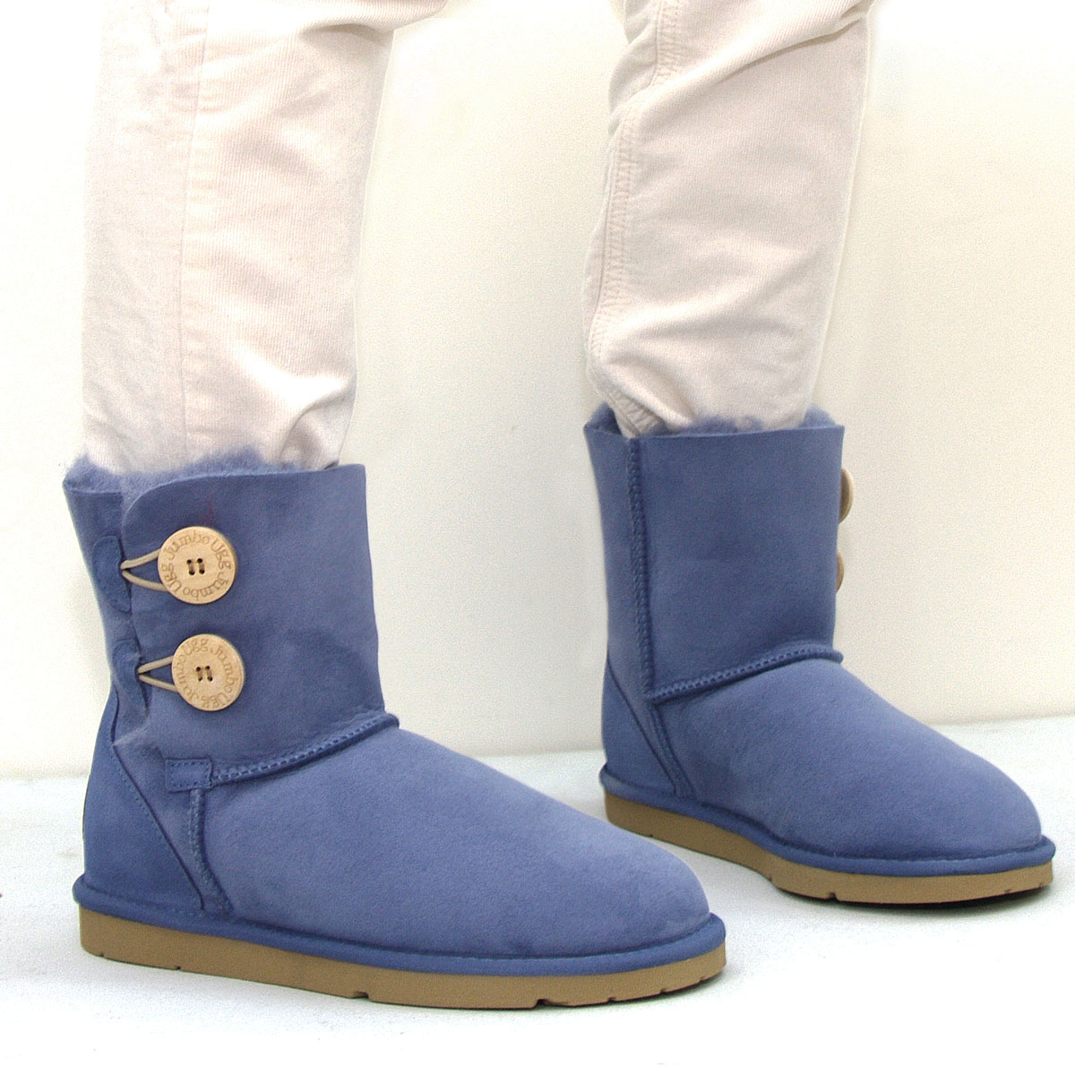 2-Button Ugg Boots works beautifully with dresses and light fabrics