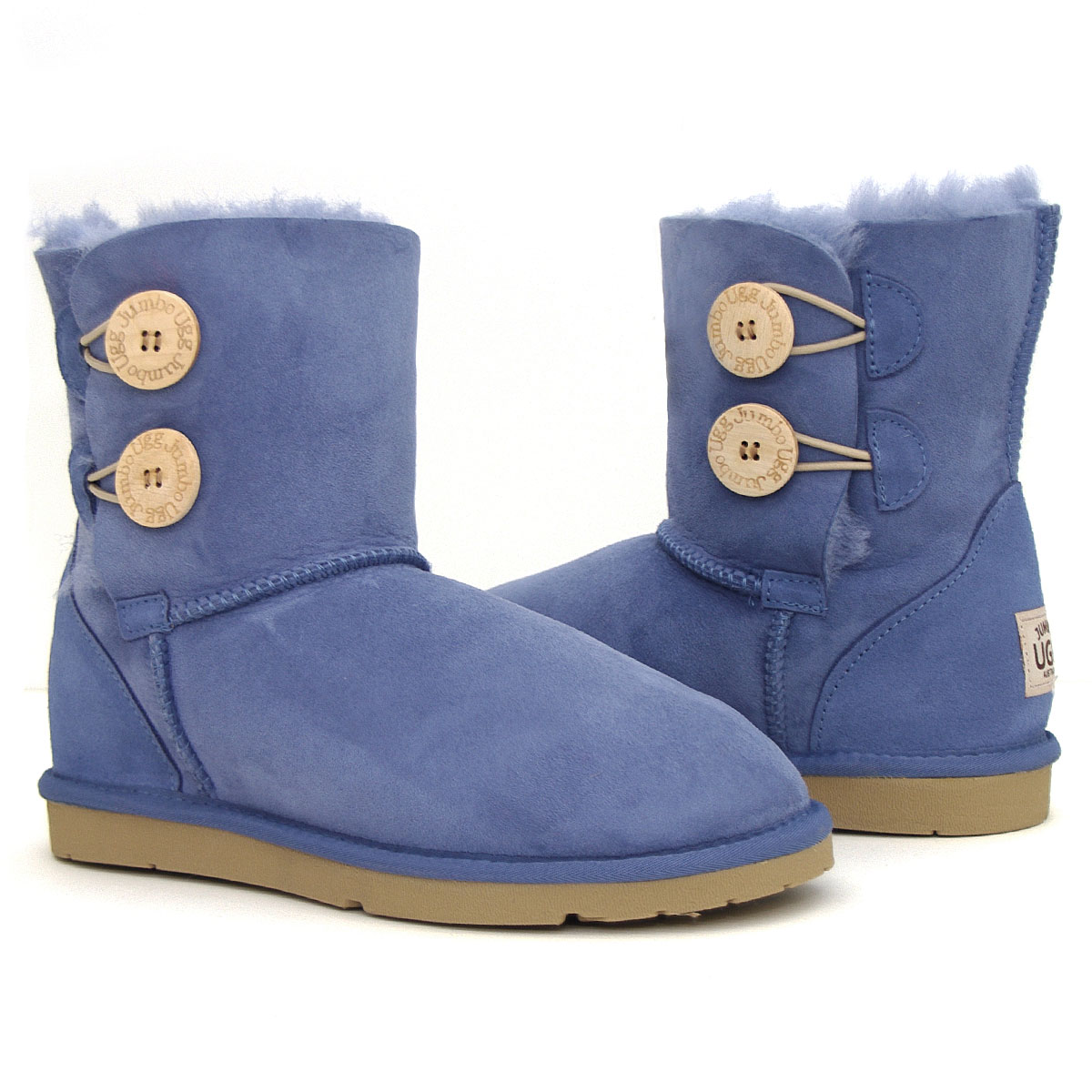 2-Button Ugg Boots in Slate Blue
