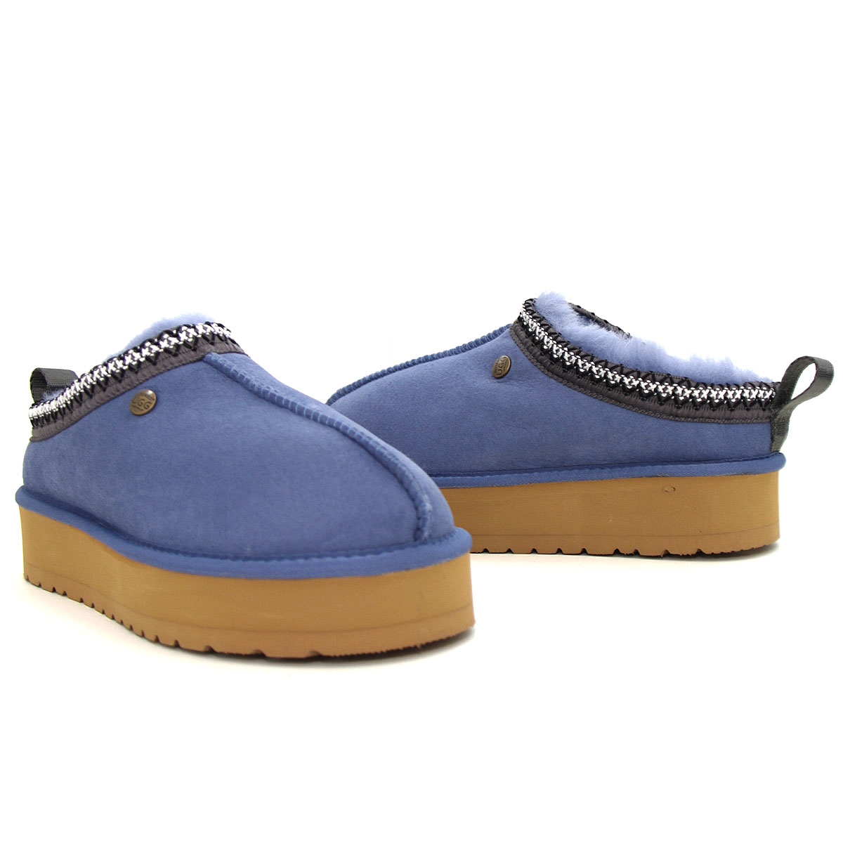 Platform Scuff Ugg Boots in Slate Blue